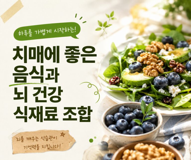 치매에 좋은 음식과 뇌 건강 돕는 항산화 식재료 조합